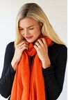 PLAIN SOFT SCARF - burn orang